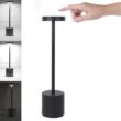 USB Rechargeable Touch Table Lamp with Stepless Dimming, 3 Color Bedside Lamp