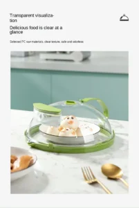 Microwave Splash Cover, Heat Resistant Food Cover with Steam Vent