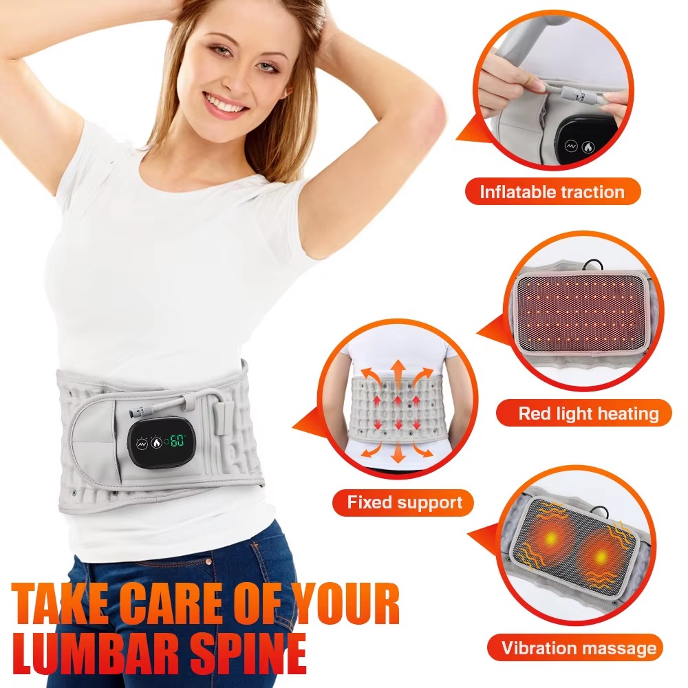 Inflatable Lumbar Support Belt with Heat & Massage, Rechargeable Decompression Waist Belt Inflatable Lumbar Support Belt with Heat & Massage, Rechargeable Decompression Waist Belt - Image 7