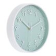 8-Inch Silent Wall Clock with 3D Numbers, Quartz Battery Operated, Pink