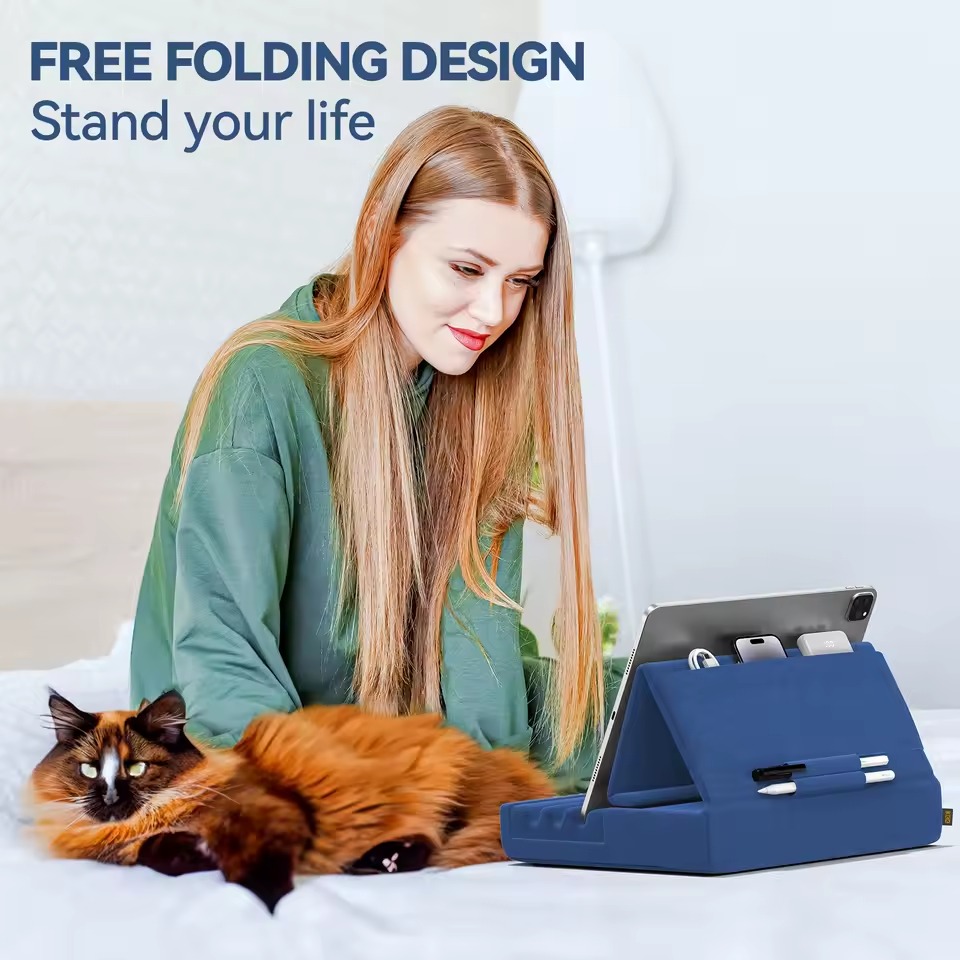 Foldable Tablet Pillow Stand for Lap, Bed, and Desk Foldable Tablet Pillow Stand for Lap, Bed, and Desk - Image 3