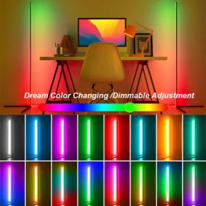 RGB LED Floor Lamp with Music Sync, Smart Corner Floor Light