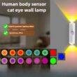 RGB Gradient Night Light with Motion Sensor, Rechargeable Wall Lamp