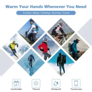Winter Touchscreen Gloves, Waterproof Windproof Thermal Sports Gloves