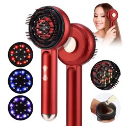 Electric Scalp Massage Brush with Vibration, LED Light Therapy and Hair Care Applicator