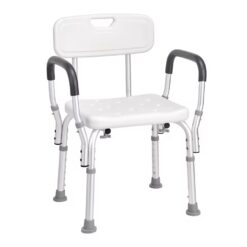 Adjustable Shower Chair with Back, Non-Slip Bath Seat for Elderly and Disabled