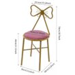 Pink Butterfly Backrest Chair, Metal Dining and Vanity Chair for Home Pink Butterfly Backrest Chair, Metal Dining and Vanity Chair for Home