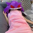 Cartoon Character Plush Sleep Pillow with Nap Blanket, Soft Plush Doll