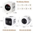 Productivity Cube Timer with Gravity Sensor, LED Display, Preset Countdown Timer Productivity Cube Timer with Gravity Sensor, LED Display, Preset Countdown Timer