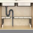 Adjustable Under Sink Storage Rack, Expandable Cabinet Organizer for Kitchen & Bathroom, Multi-Layer Space-Saving Shelf