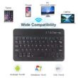 Bluetooth Mini Wireless Keyboard, Rechargeable Silent Keyboard