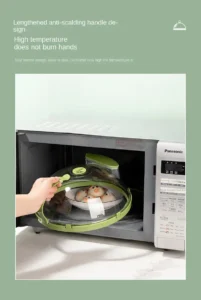 Microwave Splash Cover, Heat Resistant Food Cover with Steam Vent