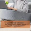 Extra Large Reading Pillow with Arms - Memory Foam Bed Rest Husband Cushion for Gaming & Back Support - Washable Cover