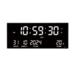 14-Inch Digital Wall Clock with LED Display, Alarm, Temperature, Date