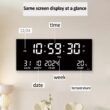 14-Inch Digital Wall Clock with LED Display, Alarm, Temperature, Date
