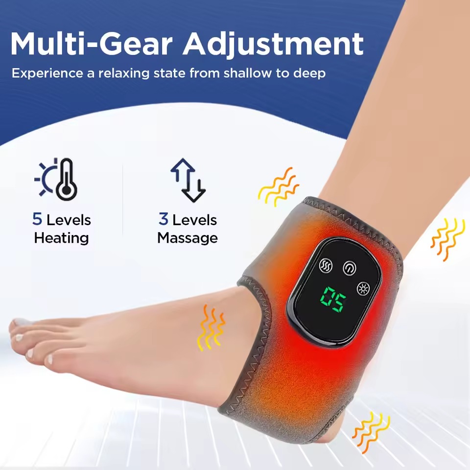 Electric Foot & Ankle Heating Massager with Vibration, Breathable Hot Compress Wrap Electric Foot & Ankle Heating Massager with Vibration, Breathable Hot Compress Wrap - Image 4