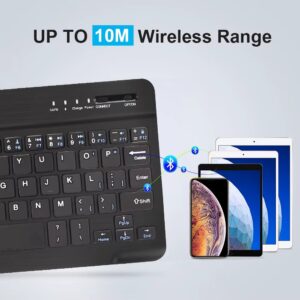 Bluetooth Mini Wireless Keyboard, Rechargeable Silent Keyboard