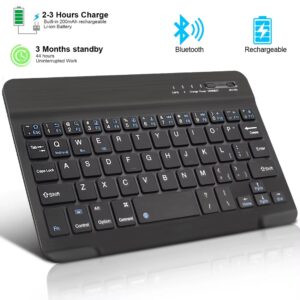 Bluetooth Mini Wireless Keyboard, Rechargeable Silent Keyboard
