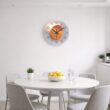 Tempered Glass Wall Clock with Flat Pattern, Silent Quartz Clock, 12–16 Inch