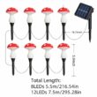 Solar Mushroom Garden Light, Outdoor Waterproof LED Path Light