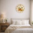 Vintage Provence Pattern Wooden Wall Clock, Silent Quartz Clock, 10–16 Inch