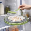 Microwave Splash Cover, Heat Resistant Food Cover with Steam Vent