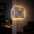 Double-Sided Corner Wall Clock with Luminous Display, Silent Movement
