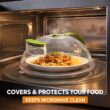Microwave Splash Cover, Heat Resistant Food Cover with Steam Vent
