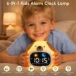 Kids Puppy Alarm Clock with Touch Night Light, Sleep Training Clock