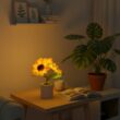 3LED Sunflower Night Lights, Rechargeable Table Lamps
