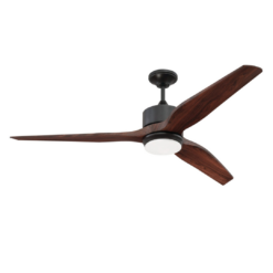 Craftmade Mobi 60-in Oiled Bronze with Mahogany Blades Integrated LED Uncovered Outdoor Ceiling Fan
