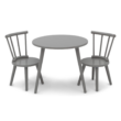 Delta Children Homestead Kids Table & 2 Chairs Set - Ideal for Arts & Crafts, Greenguard Gold Certified, Grey