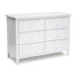 Delta Children Haven 6 Drawer Dresser with Interlocking Drawers - Greenguard Gold Certified, White
