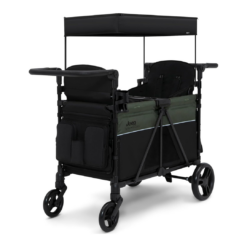 Jeep Aries Stroller Wagon by Delta Children Premium Wagon - Greenguard Gold Certified, Black/Green