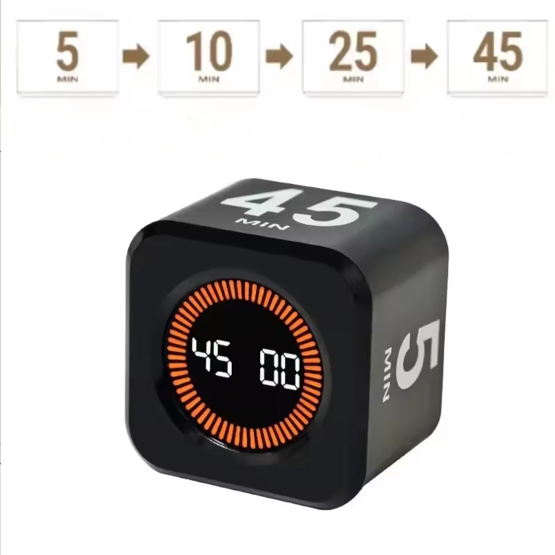 Productivity Cube Timer with Gravity Sensor, LED Display, Preset Countdown Timer Productivity Cube Timer with Gravity Sensor, LED Display, Preset Countdown Timer - Image 11