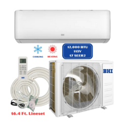 BHI 1 zone 12000-BTU Ductless Mini Split Air Conditioner Heat Pump Included with 115-Volt