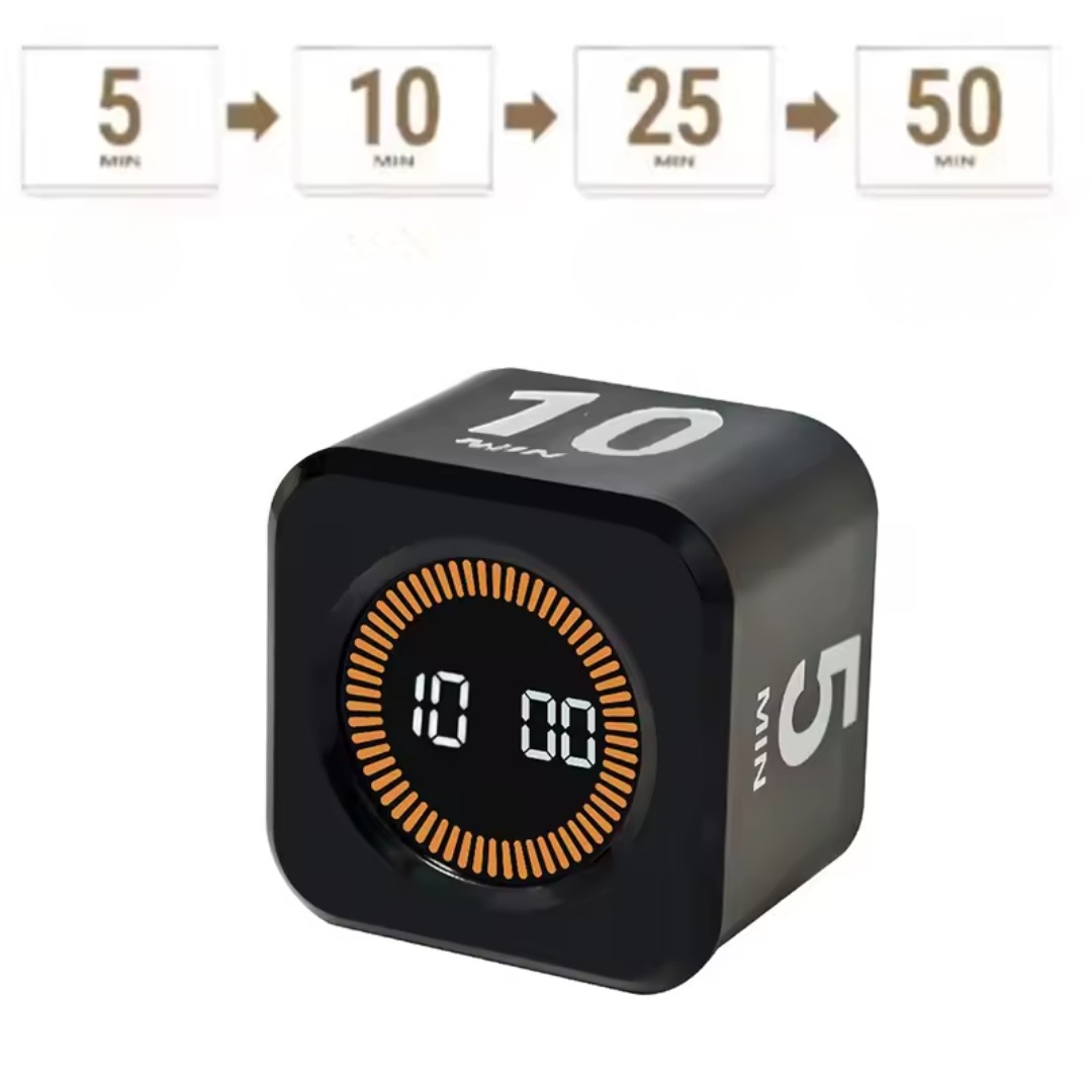 Productivity Cube Timer with Gravity Sensor, LED Display, Preset Countdown Timer Productivity Cube Timer with Gravity Sensor, LED Display, Preset Countdown Timer - Image 8