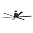 Craftmade Tate 65-in Flat Black with Flat Black Blades Integrated LED Uncovered Outdoor Ceiling Fan With Light 6 -Blade