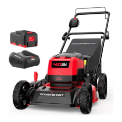 PowerSmart Electric Cordless Lawn Mower 17" 40V, 3-in-1 Brushless Push Lawn Mower, Lightweight, Foldable Handles