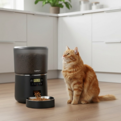 NPET 4L Automatic Pet Feeder with Stainless Steel Bowl, 1–9 Portions