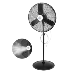 iLiving 30" Pedestal Outdoor Oscillating Fan with Misting kit - Shop, Greenhouse, Patio - 120V 1.8A 8400 CFM
