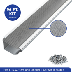 Atlas Gutter Guard 96 FT. Silver Stainless steel 5-in x 48-in ) Gutter guard 24 -Pack