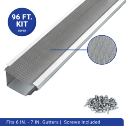 Atlas Gutter Guard 96 FT. Silver Stainless steel 7-in x 48-in ) Gutter guard 24 -Pack