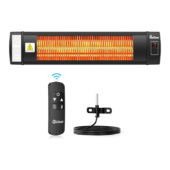 DR. INFRARED HEATER Portable Infrared Indoor and Outdoor Space Heater, Black