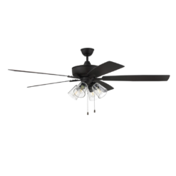 Craftmade Super Pro 104 60-in Espresso with Espresso/Walnut Blades Integrated LED Ceiling Fan With Light 5 -Blade
