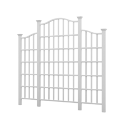Vita Classic 106.9-in W x 94.9-in H White Vinyl Fence Garden Trellis For Climbing Plants For Cucumbers For Roses