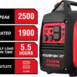 PowerSmart 2500-Watt Portable Inverter Generator with Quiet for Camping