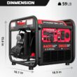 PowerSmart 4400-Watt Dual Fuel Portable Generator with Inverter Technology, CO Protect, 30 amp for Home Use and Emergency Backup