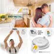 NUWATT Ultra Slim Gimbal Adjustable Lens White 6-in 1050 -Lumens Switchable Round Dimmable LED Canless Damp rated Recessed Downlight 12 -Pack