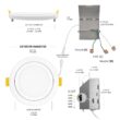 NUWATT Ultra Slim Gimbal Adjustable Lens White 6-in 1050 -Lumens Switchable Round Dimmable LED Canless Damp rated Recessed Downlight 12 -Pack